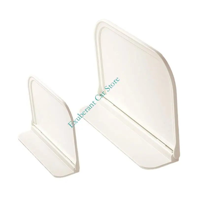 H3CE Multi Functional Foldable Shelf with Phone Holder Slot Adjustable Height Wall Shelf Tool for Toilet Bedroom Storage