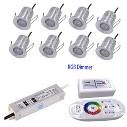 12V RGB IP65 3W Mini faretto da incasso a LED con trasformatore faretto a soffitto camera da letto cucina 12V dimmerabile scala armadio luce per feste