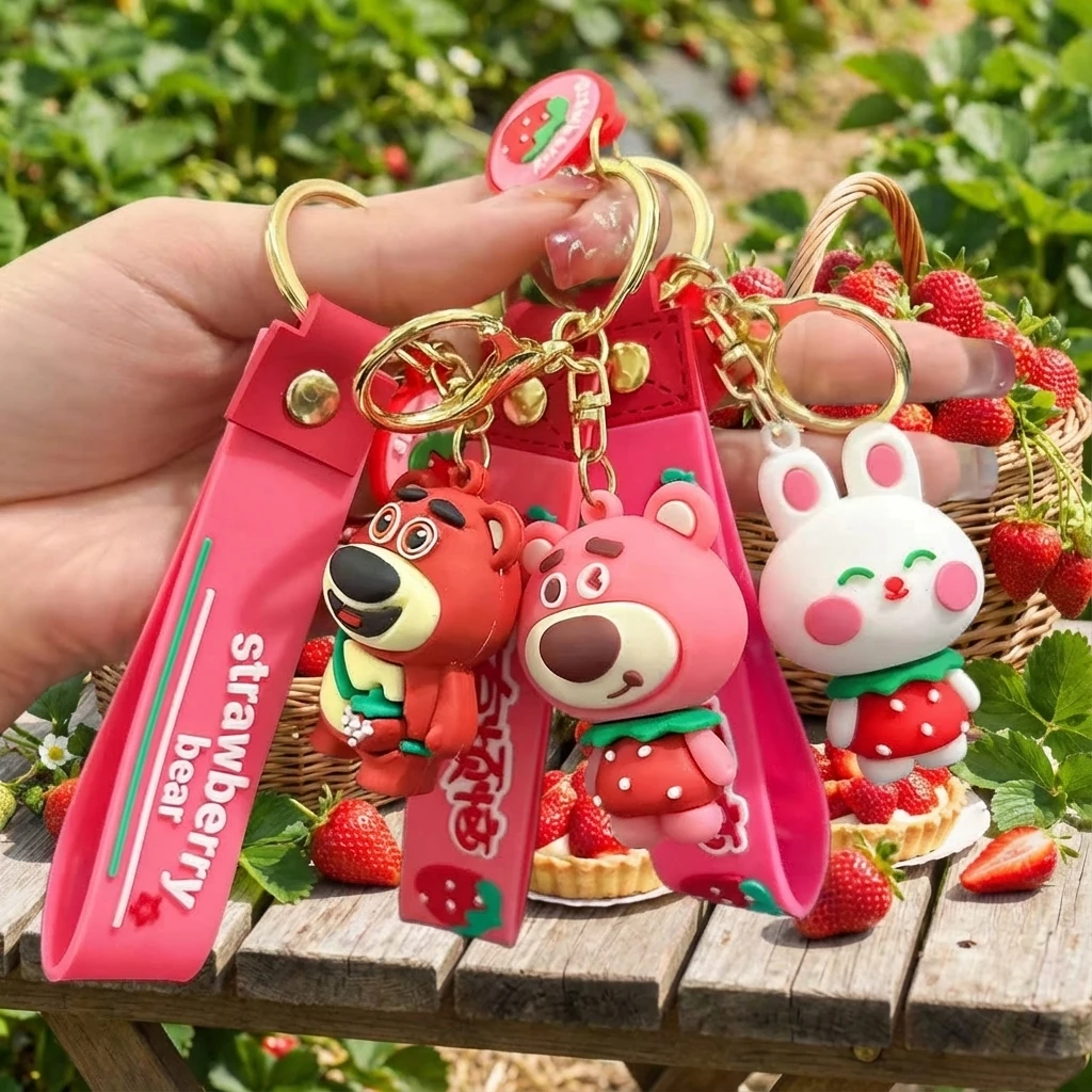 

Креативный автомобильный брелок с героями мультфильмов Lotso, кулон, милая сумка для пары, очаровательный подарок, оптовая продажа, забавные аксессуары для женщин, мужчин и детей