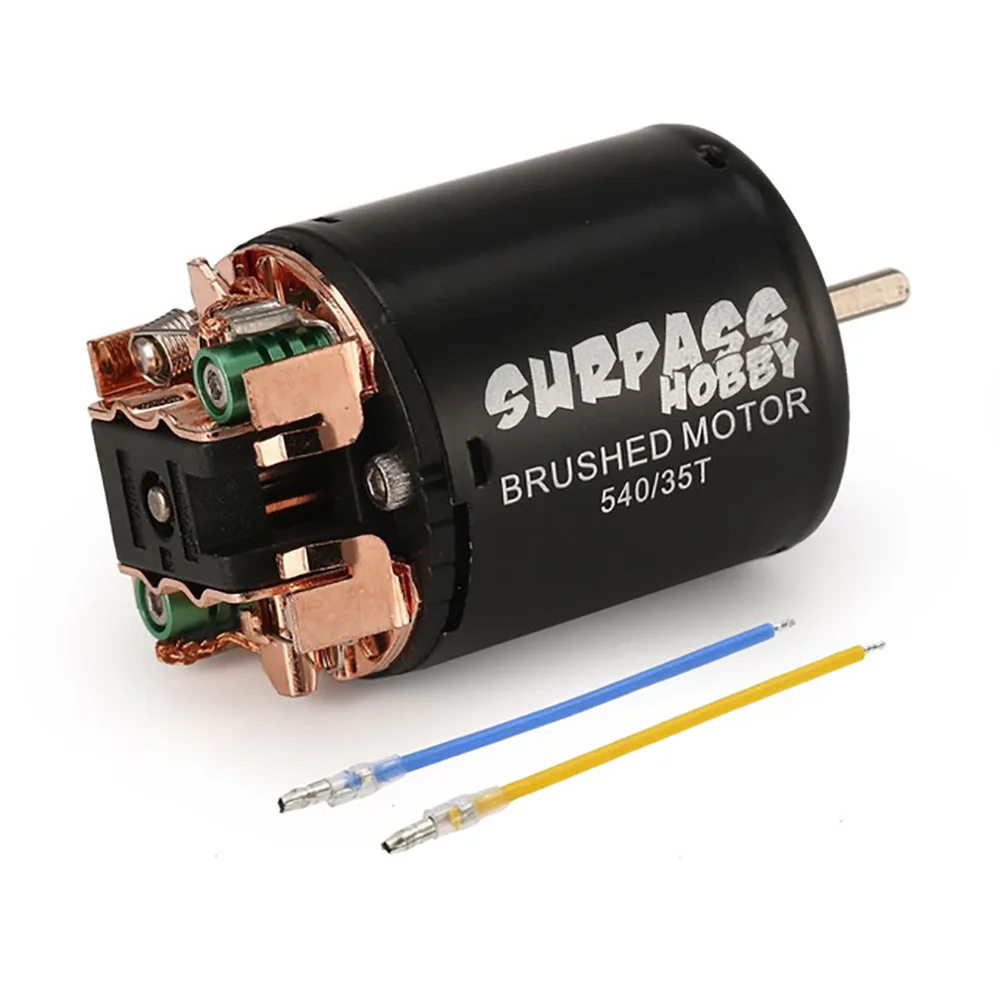 SURPASS HOBBY 540 Brushed Motor 13T 17T 21T 23T 27T 35T 45T 55T 80T & 60A ESC 5V/2A BEC for 1/10 RC Off-road Racing Car Truck