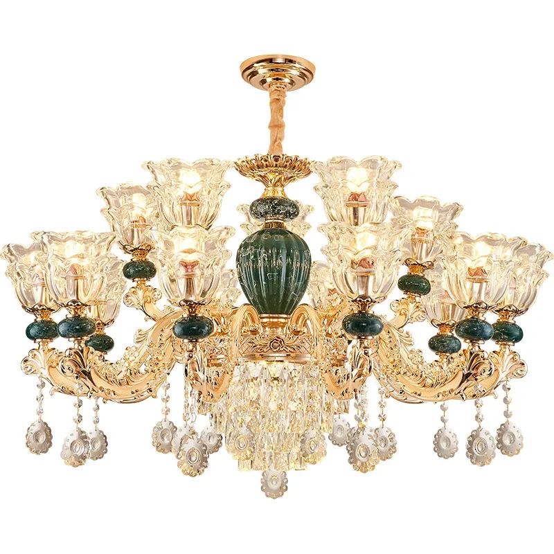 Living Room Grand Luxury Crystal Lamp Dining Room Bedroom Decoration Lighting Fixtures