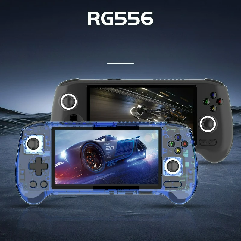 Retro Handheld Game Console RG556 5.48inch AMOLED Screen Android Handheld Player WIFI Streaming AI Asst Retro Video Game Console
