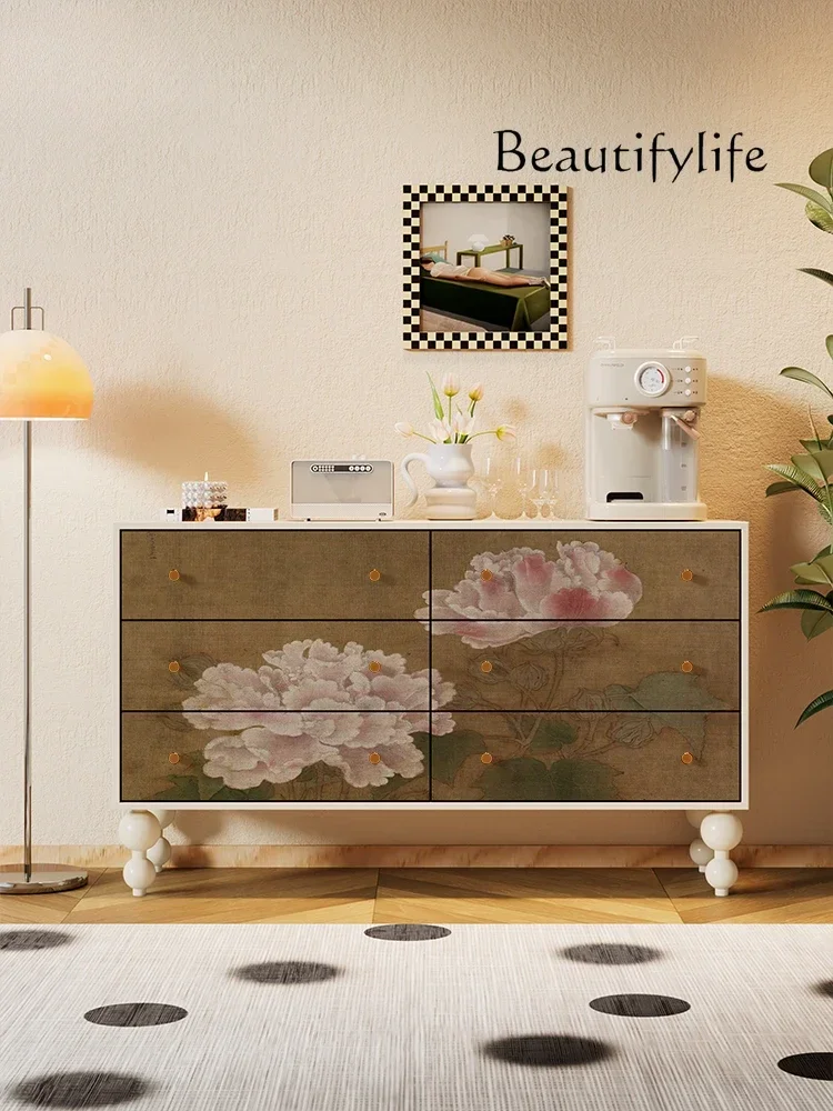 

French Style Chinese Style Chest of Drawer Household Silent Style Chest of Six Drawers