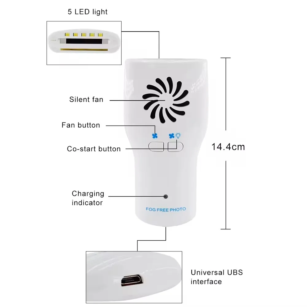 ทันตกรรมจัดฟันการถ่ายภาพ LED หมอกฟรีกระจกภาพสแตนเลส Refractor Cavity Obervation พื้นผิวกระจกเหล็ก