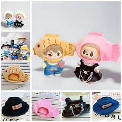Cute Mini Plush Doll Clothes Outfit Accessories  For 10cm Idol Cotton Doll As for 17cm Labubu Dolls Overalls Hat  Dress Diy Toy