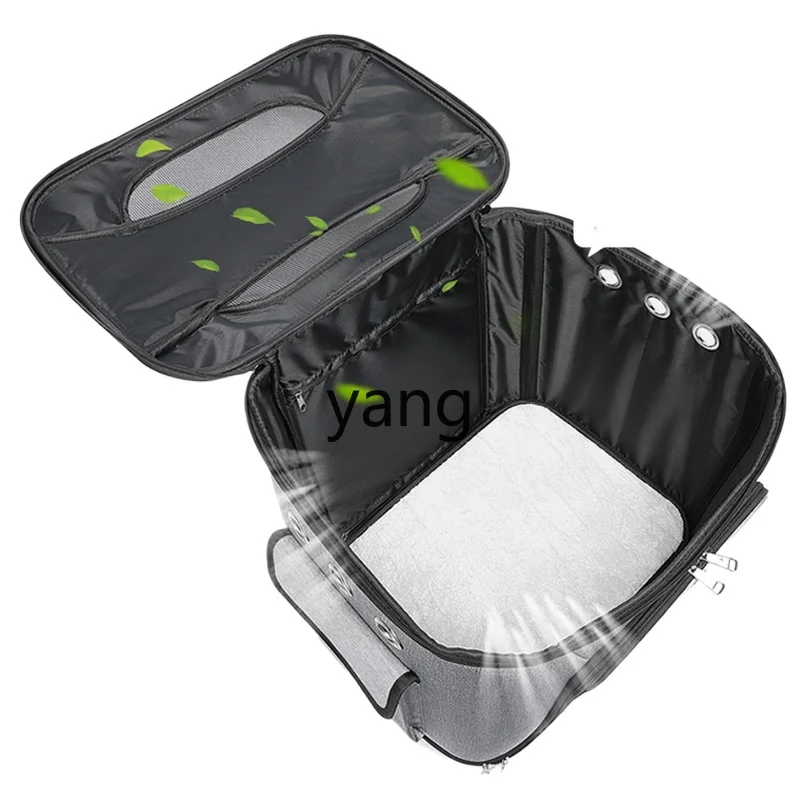 

Yjq Pet Trolley Bag Outdoor Portable Cart Travel Large Capacity Travel Cat Box