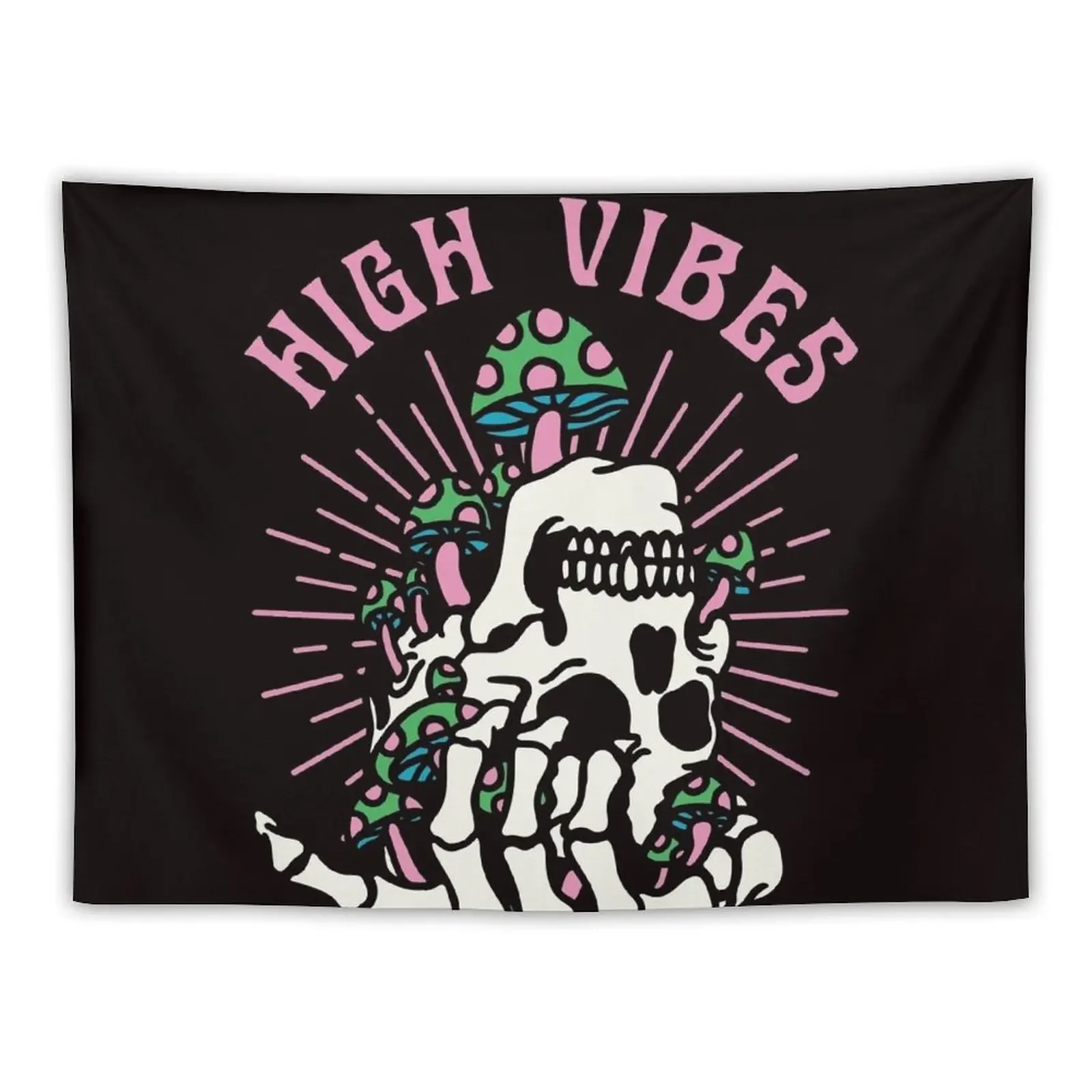 High Vibes Tapestry Wall Hanging Room Design Tapestry