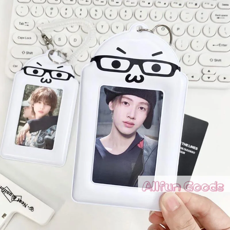 1Pcs Campus Card Celebrity Fan-Made Cat-Shaped Protective Cover With Idol Display Pendant, Gift For Best Friend, PVC Canteen Car