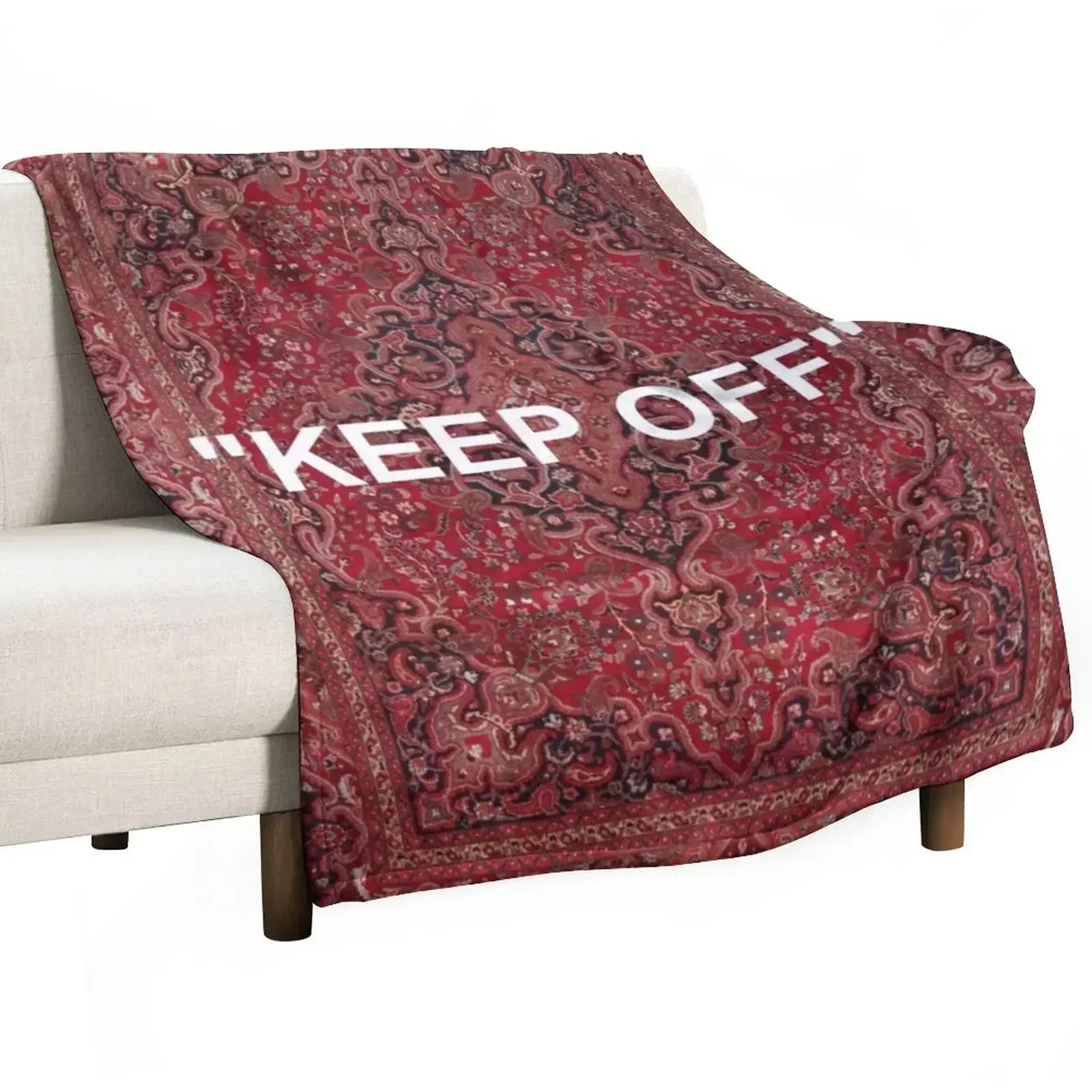 KEEP OFF - Antique Orian rug Throw Blanket Baby Furry Soft Big Blankets