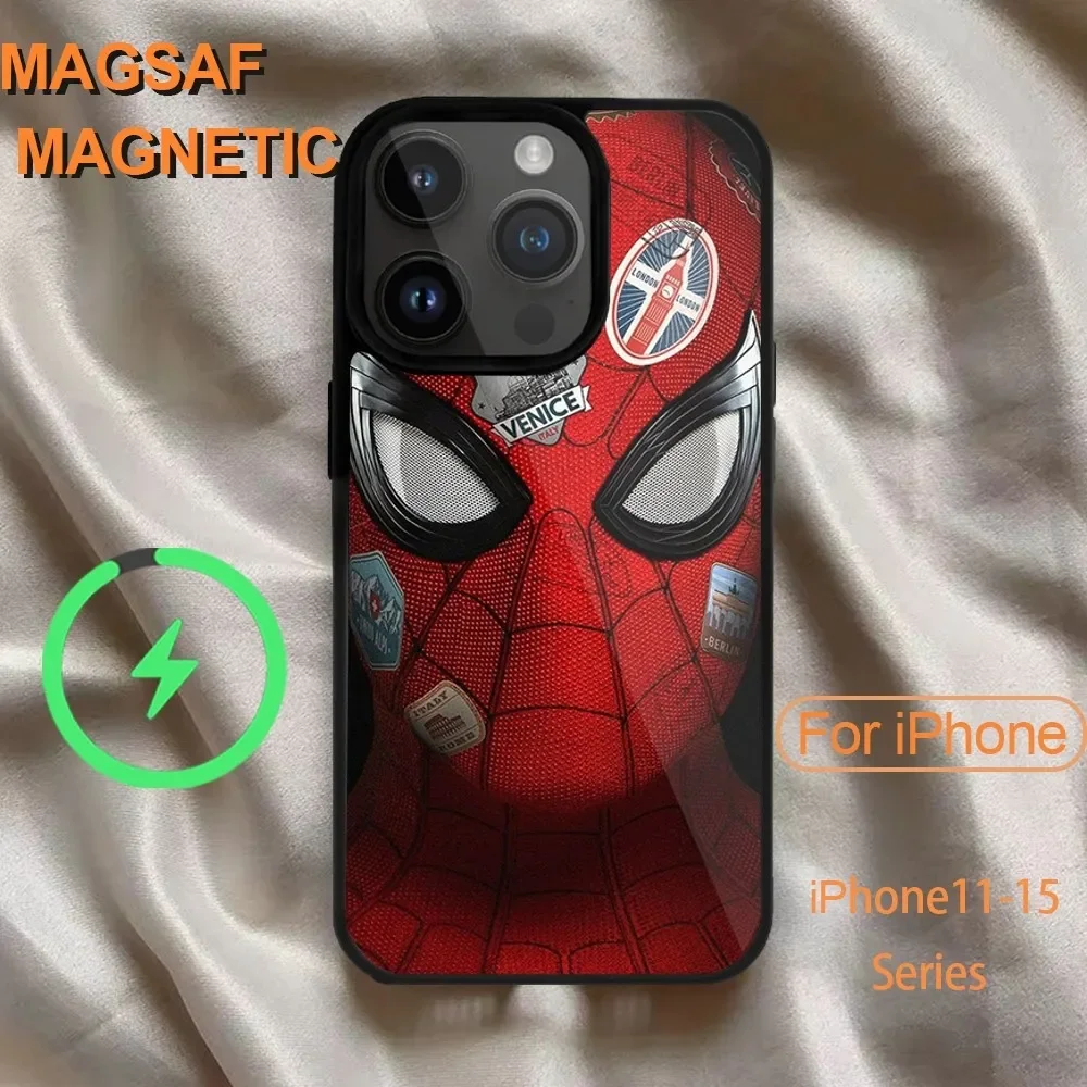 BEAST KINGDOM S-Spider-M-Man Cinematic  Phone Case  For iPhone 14 13 12 11 15 Pro Max Magsafe Wireless Charge Plus Mini Cover