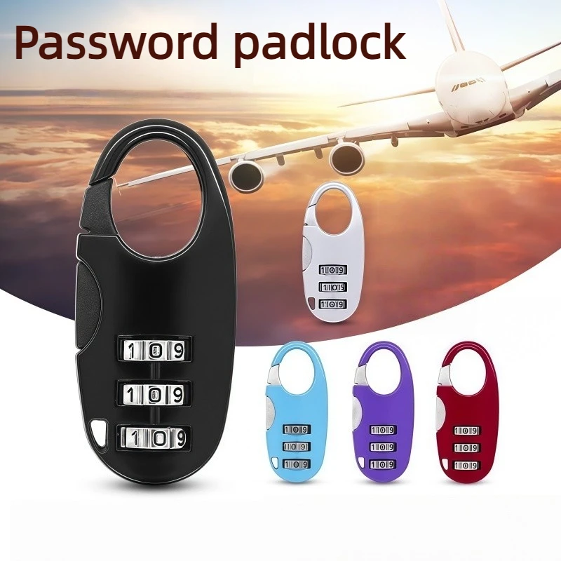 3 Digit Password Lock Dormitory Cabinet Mini Lock Backpack Zipper Luggage Padlock Zinc Alloy Combination Lock Security Tool
