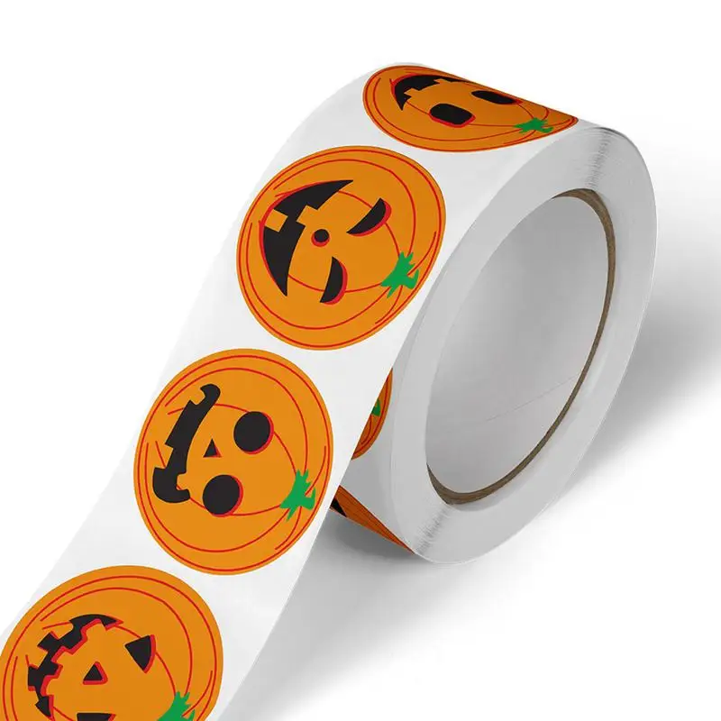 Halloween Roll Packed Seals Various Festival Spooky Cartoon Elements Halloween Sealing Stickers Adhesive Diverse Funny Labels