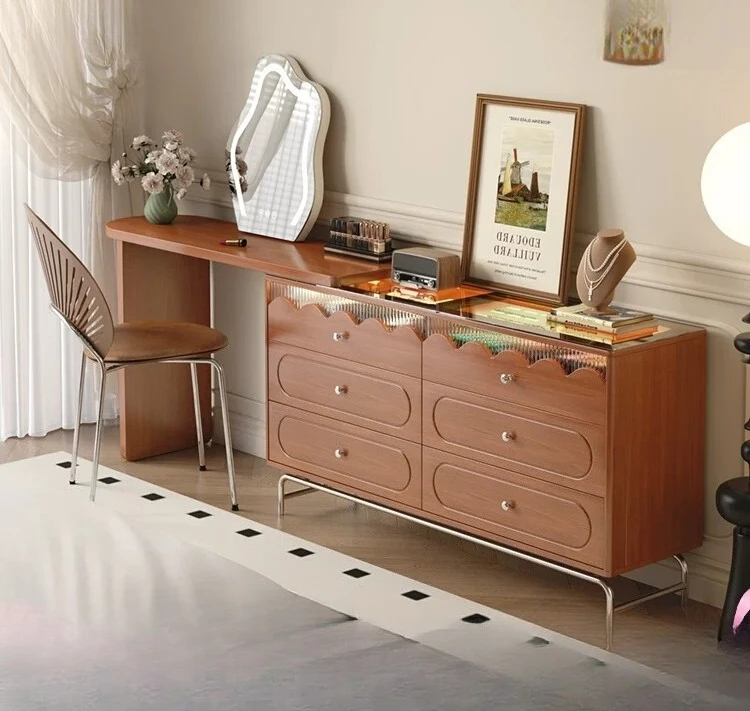 PYJ solid wood dresser chest integrated French small bedroom bedside cabinet