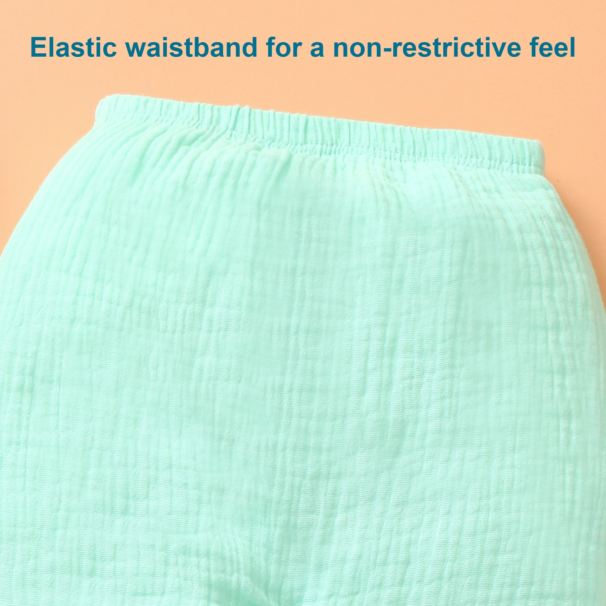 6er-Pack Babyhosen, Jogginghosen aus weicher Musselin-Baumwolle und Baby-Jogginghosen für Kleinkinder, Jungen und Mädchen, einfarbig