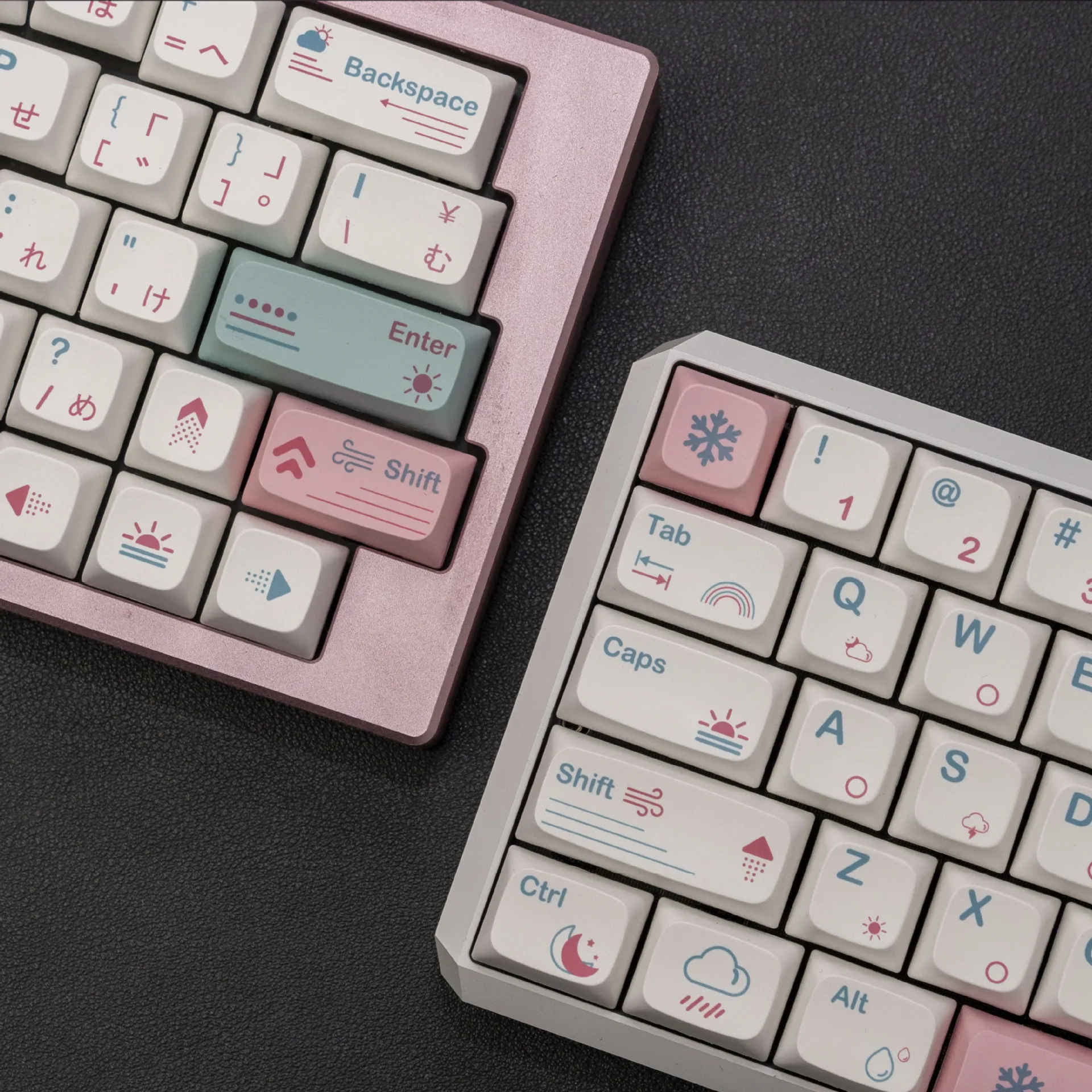 XDA 132 Keys XDA Keycaps PBT Dye Sub Weather Theme Personalized Japanese Keycap for Cherry Mx Switch Mechanical Keyboard Key Cap