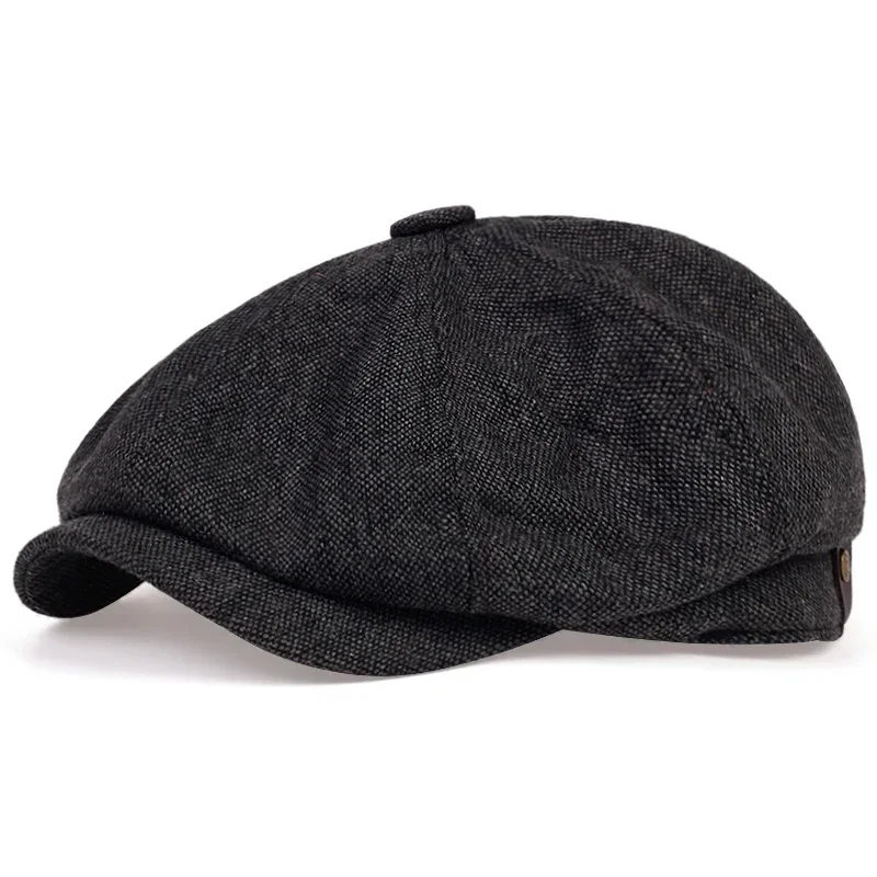 Men Casual Newsboy Hat Peaky Spring Autumn Diamond Check Retro Beret Hat Casual Hats Octagonal Cap Hip Hop Berets