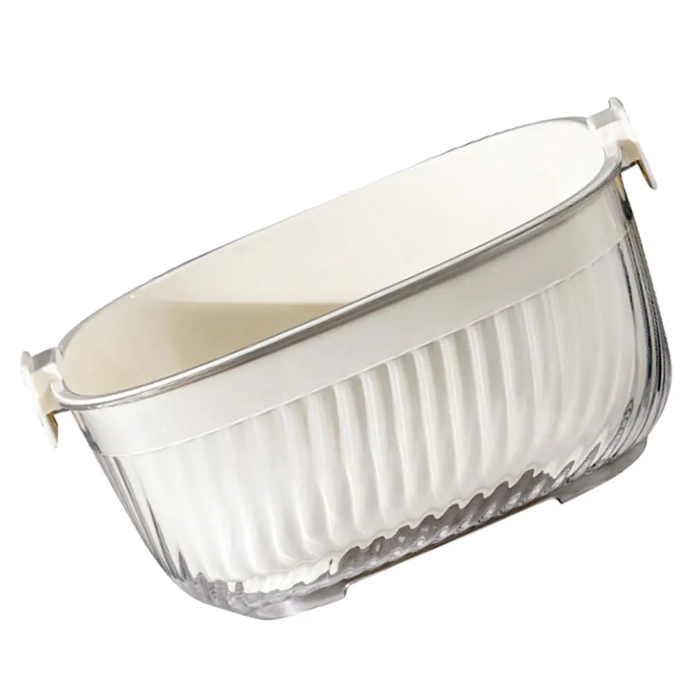 

Double Layer Vegetable Washing Basket Fruit Container Kitchen Drainage Multifunctional The Pet