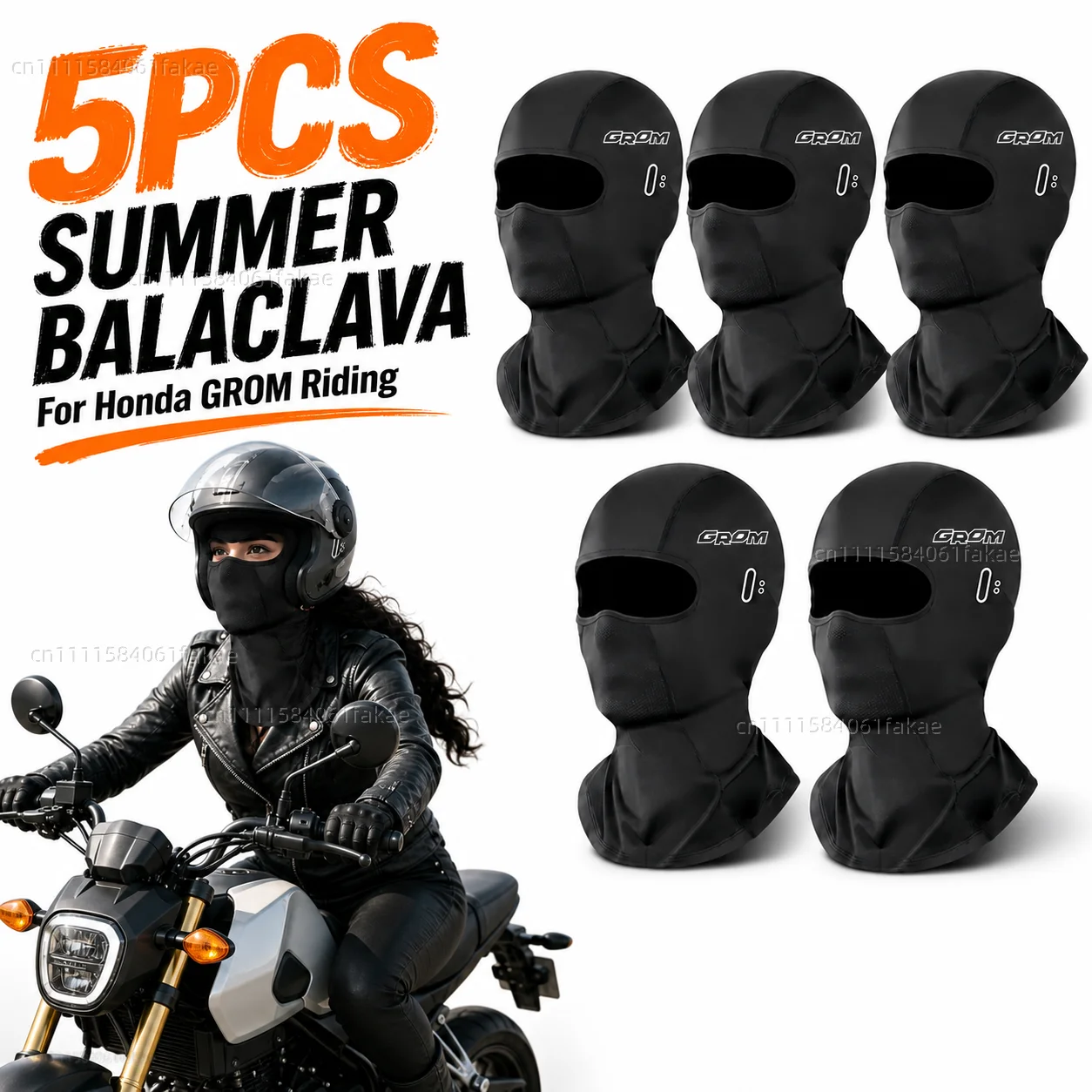 5PCS Motorcycle Balaclava Summer UV Protection Glasses Face Breathable Hole For Honda GROM MSX125 MSX 125 GROM SP 2014-2024 2025