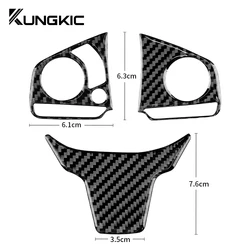 Real Soft Carbon Fiber For Honda Civic X 10th Gen MK10 2016 2017 2018 2019 2020 2021 Car Steering Wheel Panel Sticker