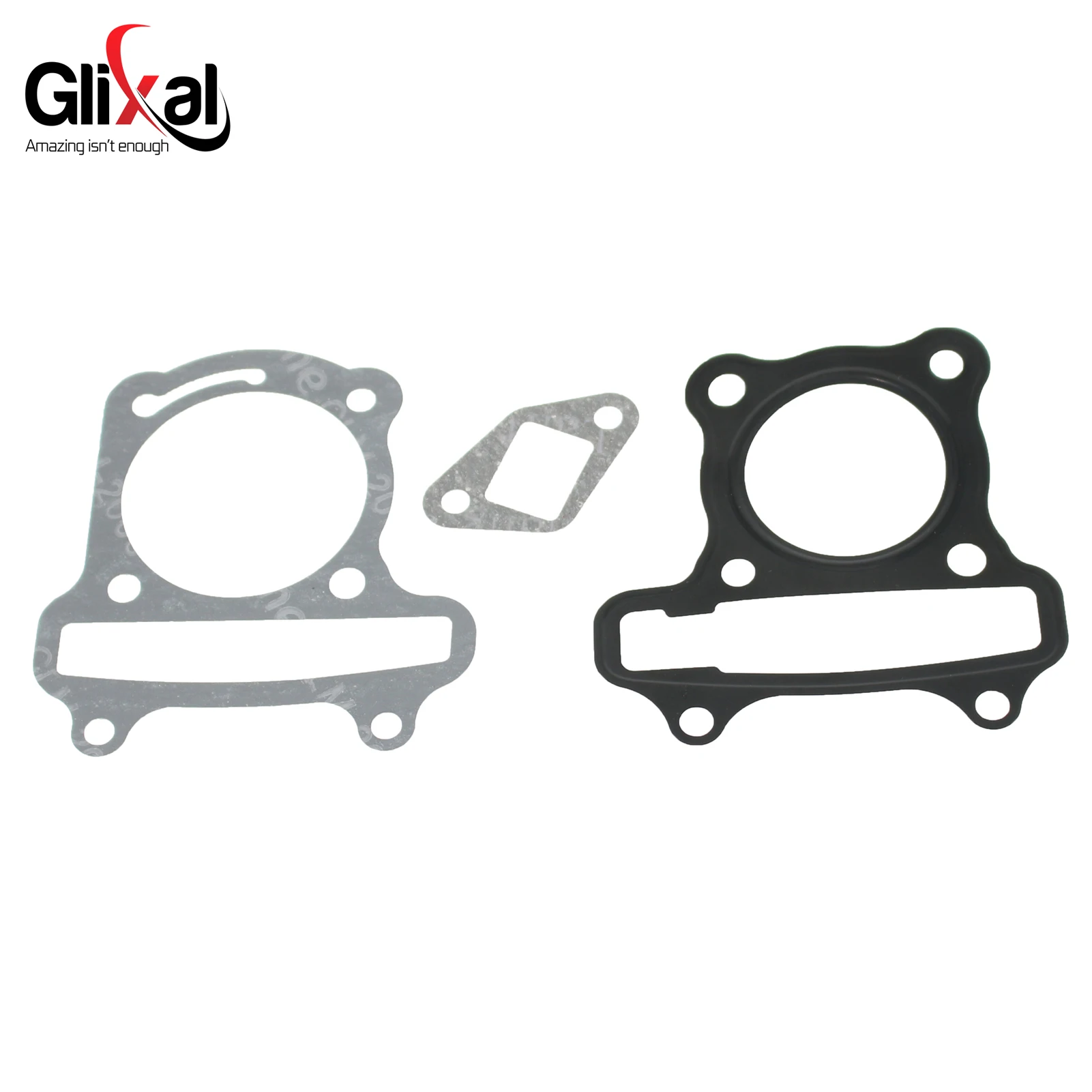 Glixal GY6 50cc 60cc 80cc 100cc 105cc Head and Base Cylinder Gasket Set for 139QMB 139QMA 4-Stroke Gas Scooter Moped ATV Engine