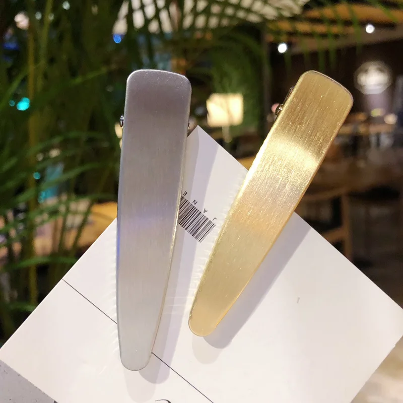 

Заколка для волос в корейском стиле, ажурная металлическая, в форме капли, маленькая заколка для челки, прямая заколка, аксессуар для волос для женщин