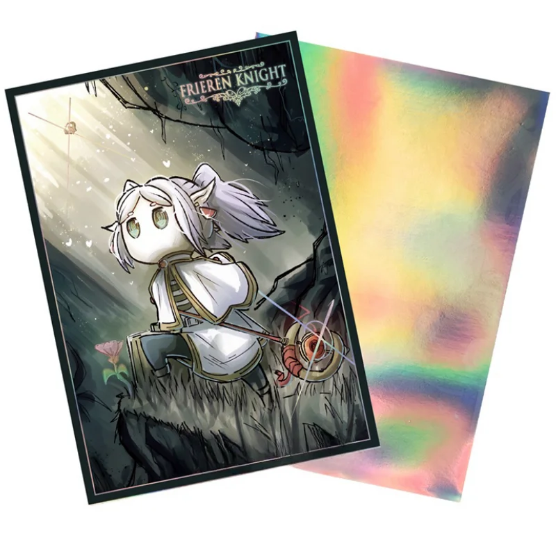 50Pcs/Set Hollow Knight Cards Sleeve Frieren COS Anime Game Characters Colorful DIY Laser Version Cards Protective Cover Toys