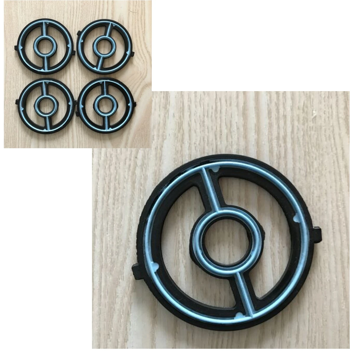 10Pcs New Engine Oil Cooler Seal Gasket Mazda 3/5 SPEED 6 CX7 2.0L 2.3L 2.5L 1S7Z6A642AAA, LF0214700