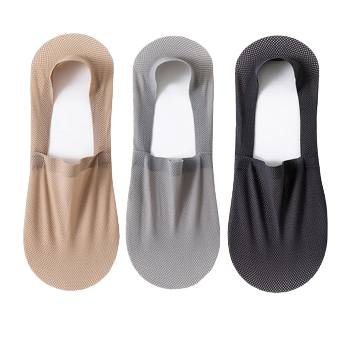 3Pairs Mannen Bootsokken Dunne Ademende Zachte Casual Zomer Onzichtbare Sok Hoge Kwaliteit Effen Kleur Siliconen Antislip Low cut Sox