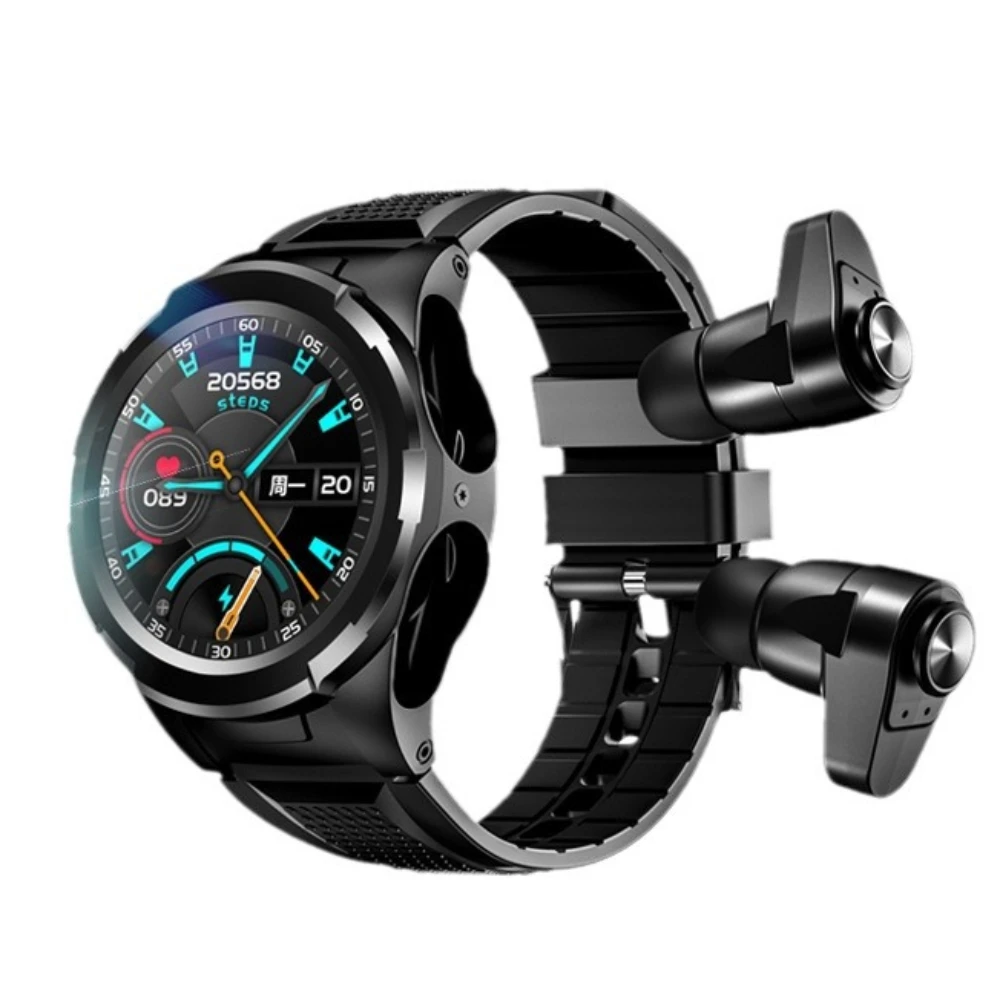 

Men Smartwatch Tws Bluetooth Headset 2-in-1 Call Information Heart Rate Blood Oxygen Health Monitoring Women Sport Watch for IOS