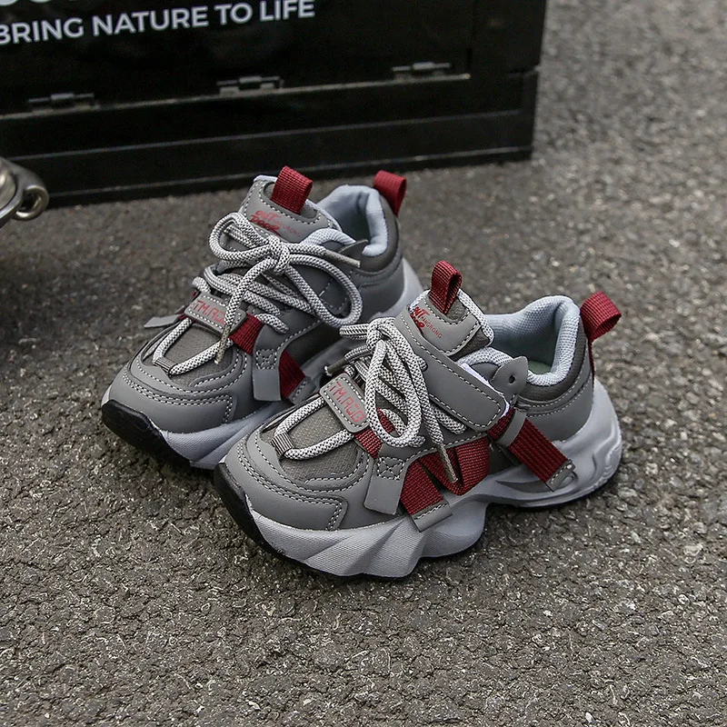 

Fashionable Children's Casual Shoes Student Dad Shoes Kids Sports Shoes Boys and Girls Running Shoes Non-slip and Breathable