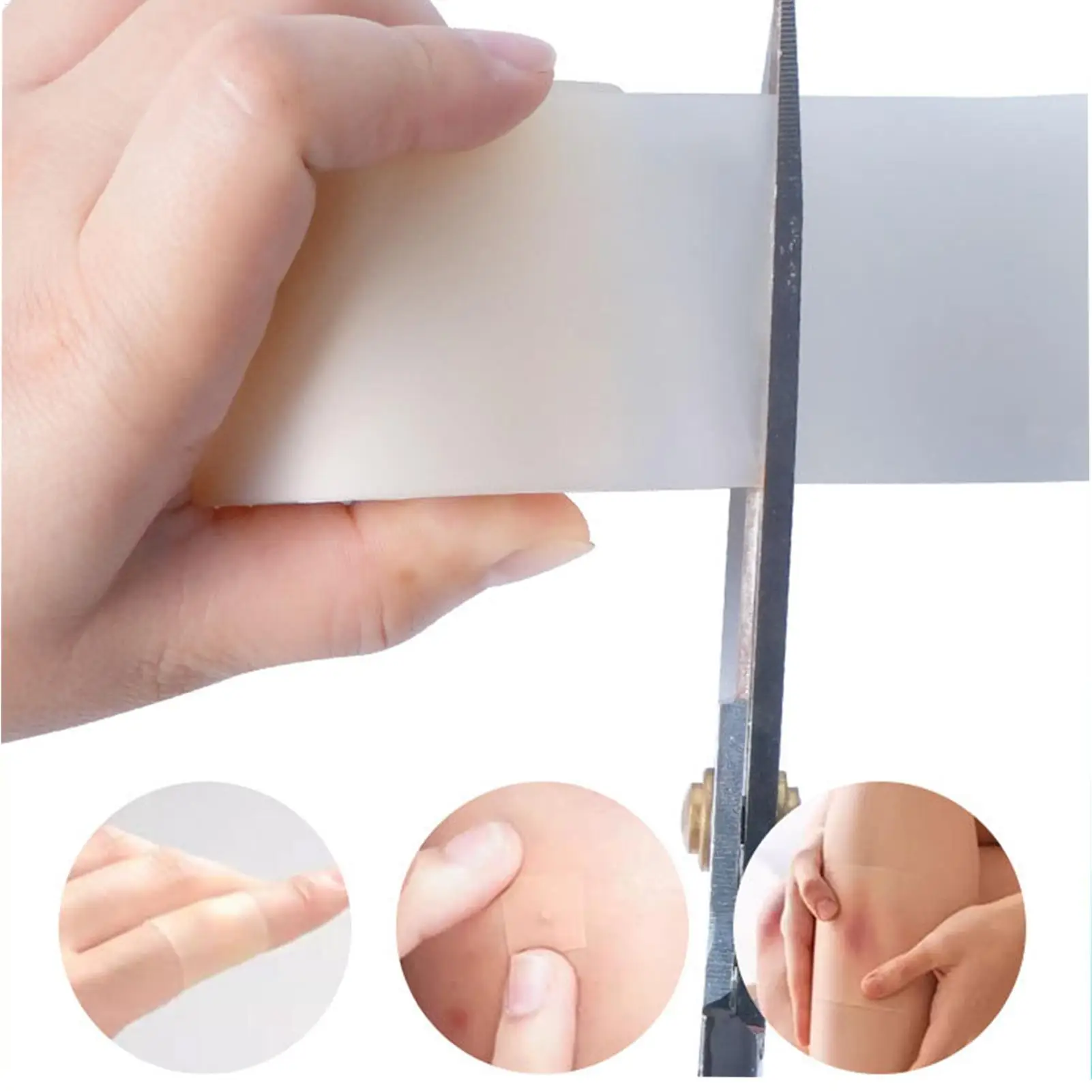 Wound Care Bandages Adjustable Wound Tape Pads Moist Flexible Cutting Roll Gentle Pads for Incision Care Scar Healing Face