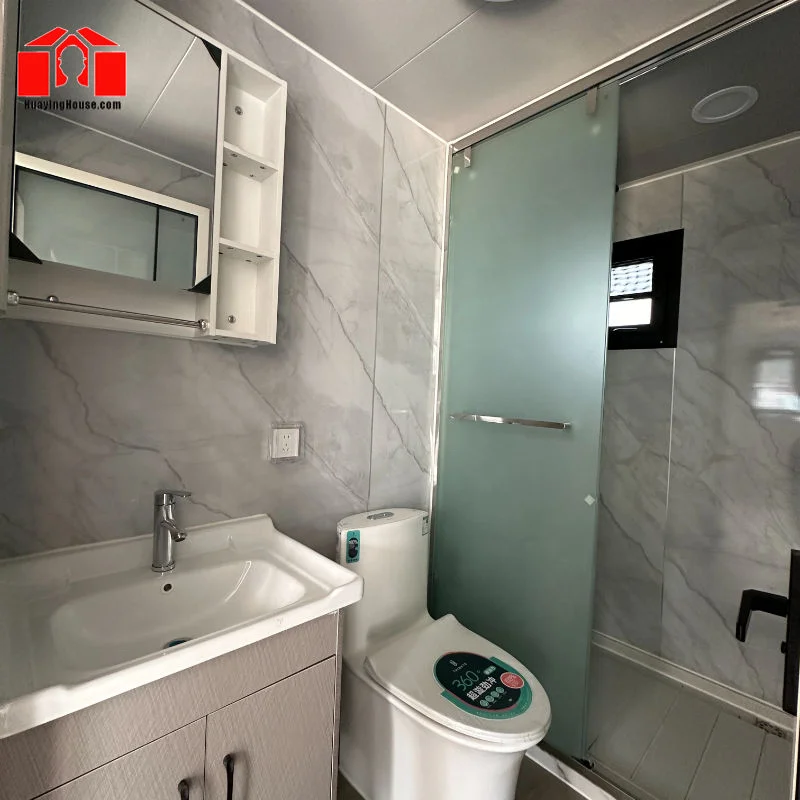 سطح مزدوج 20ft شحن حاوية جاهزة منزل قابل للتوسيع للبيع ضوء الصلب للطي الجاهزة فيلا منزلية 4 غرفة نوم #5