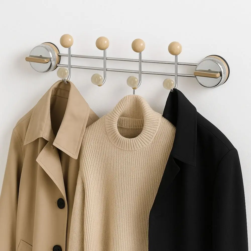 

Suction Cup Door Rear Hooks Wall Mounted Strong Load Bearing Key Storage Rack No-Punch Space Saving Clothes Coat Hooks
