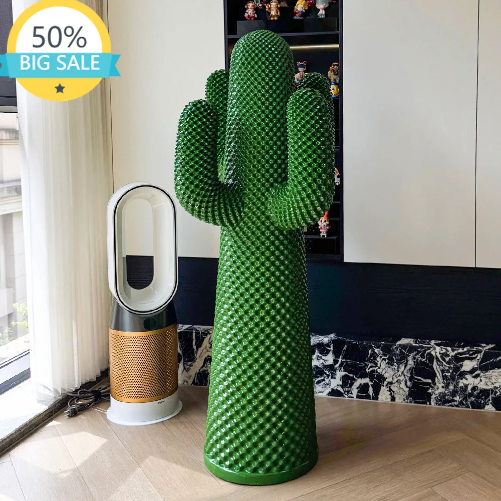 Modern Room Decor 90cm Cactus Floor Ornaments Clothing Racks,Living Room,Resin Sculpture,Simulated Plants Large Decoration