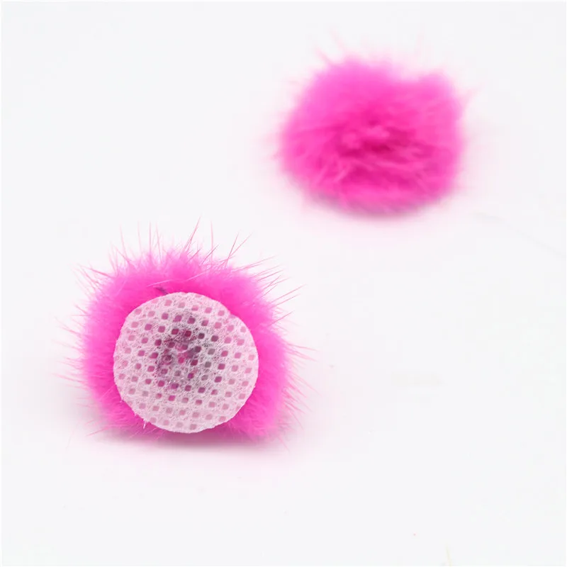 2.5cm Mink Pompons balls Pompoms 25mm for Ring Key Chain Hats Bags Fluffy Pompone DIY Hand Ornaments Crafts Accessories