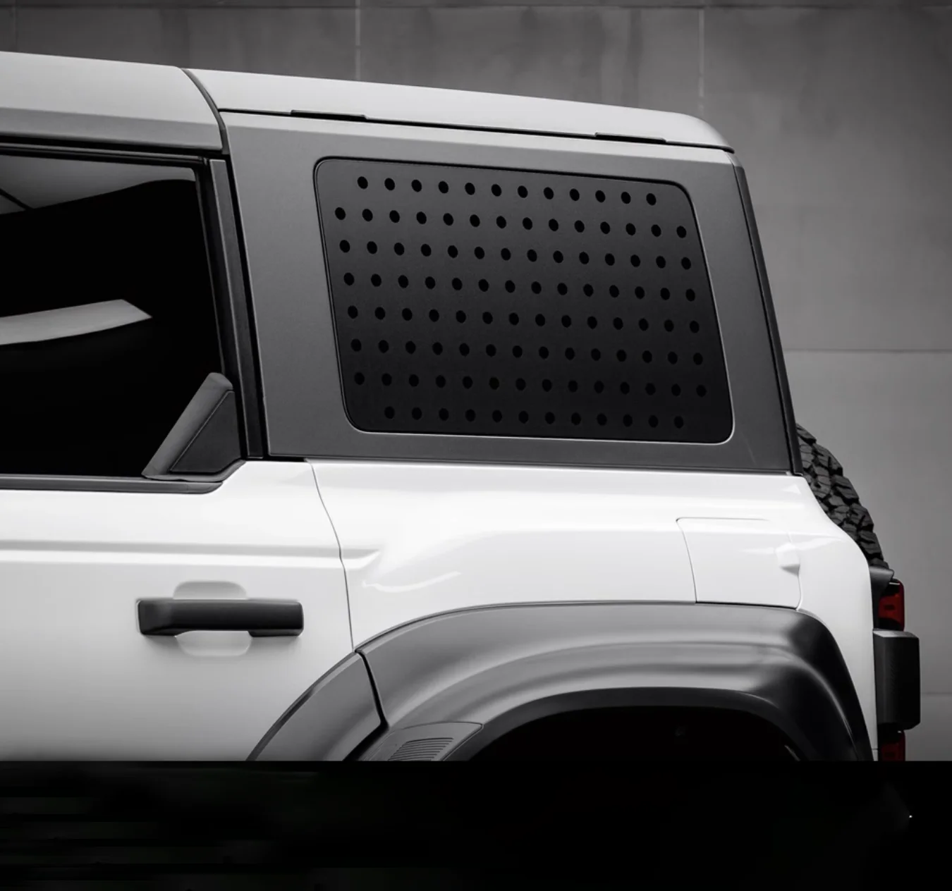 Matt Black Holes Side Window Sticker Hollow Star Flag Blackout Vinyl Graphics Wrap Decal for Ford Bronco 4 Door 2021 2022 2023
