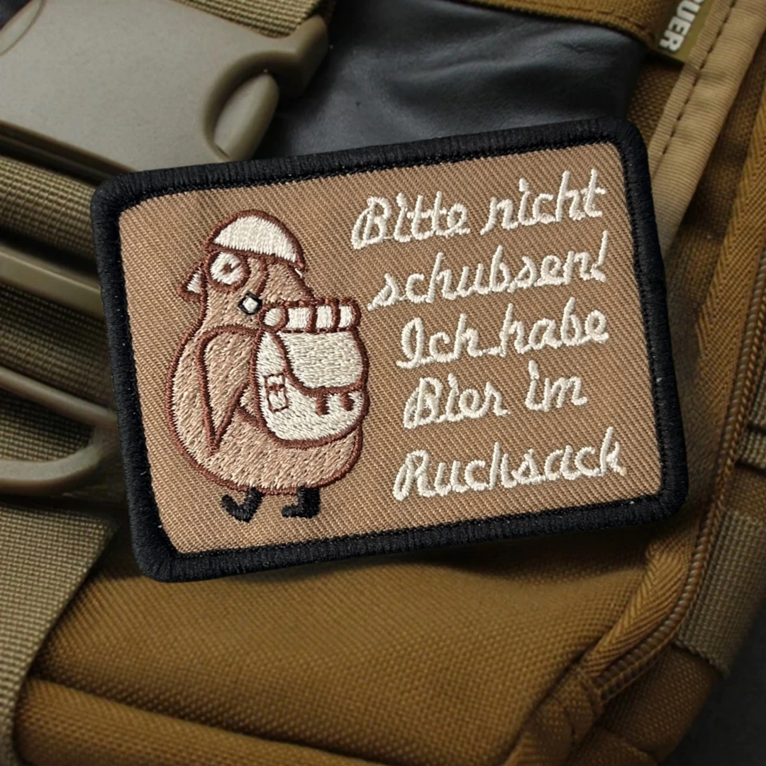 Bitte Nicht-مدرسة تكتيكية ملصقات حقيبة ظهر تطريز ، رقع خطاف وحلقة للملابس ، شارة الروح المعنوية