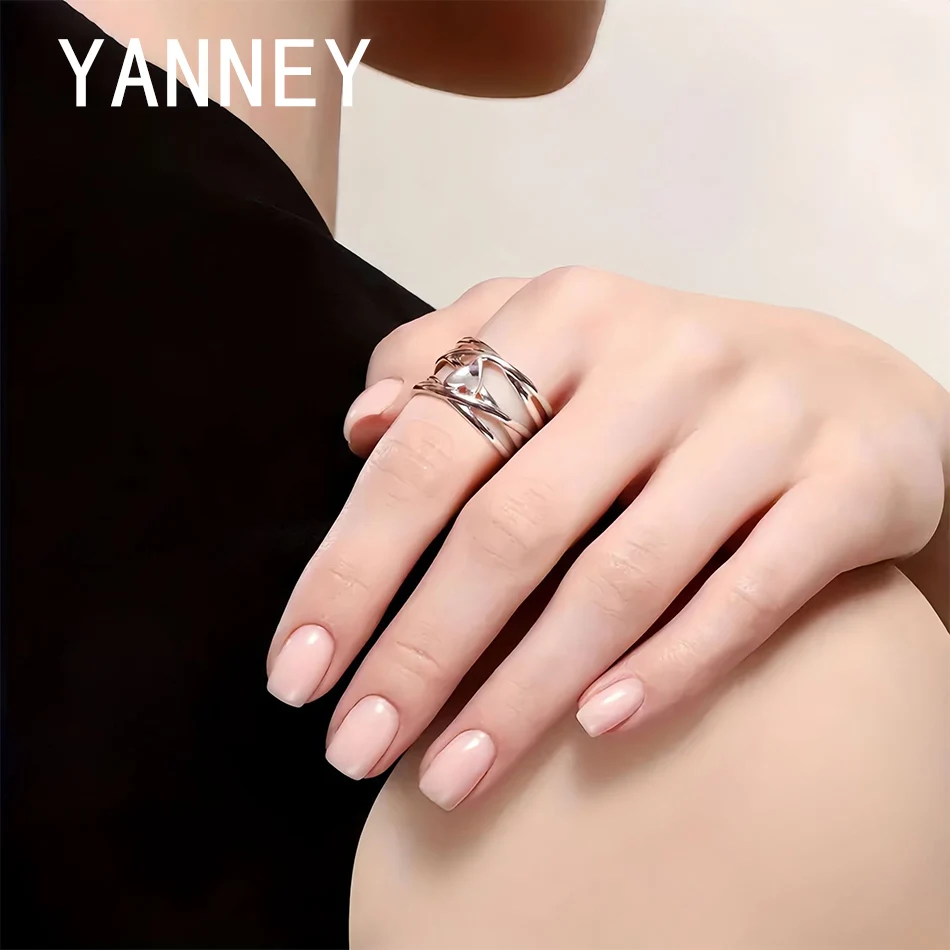 1pc 925 Sterling Silver Exquisite Heart Ring Fashion Women Charm Gift Jewelry Accessories Wedding Valentine's Day Ring view 2
