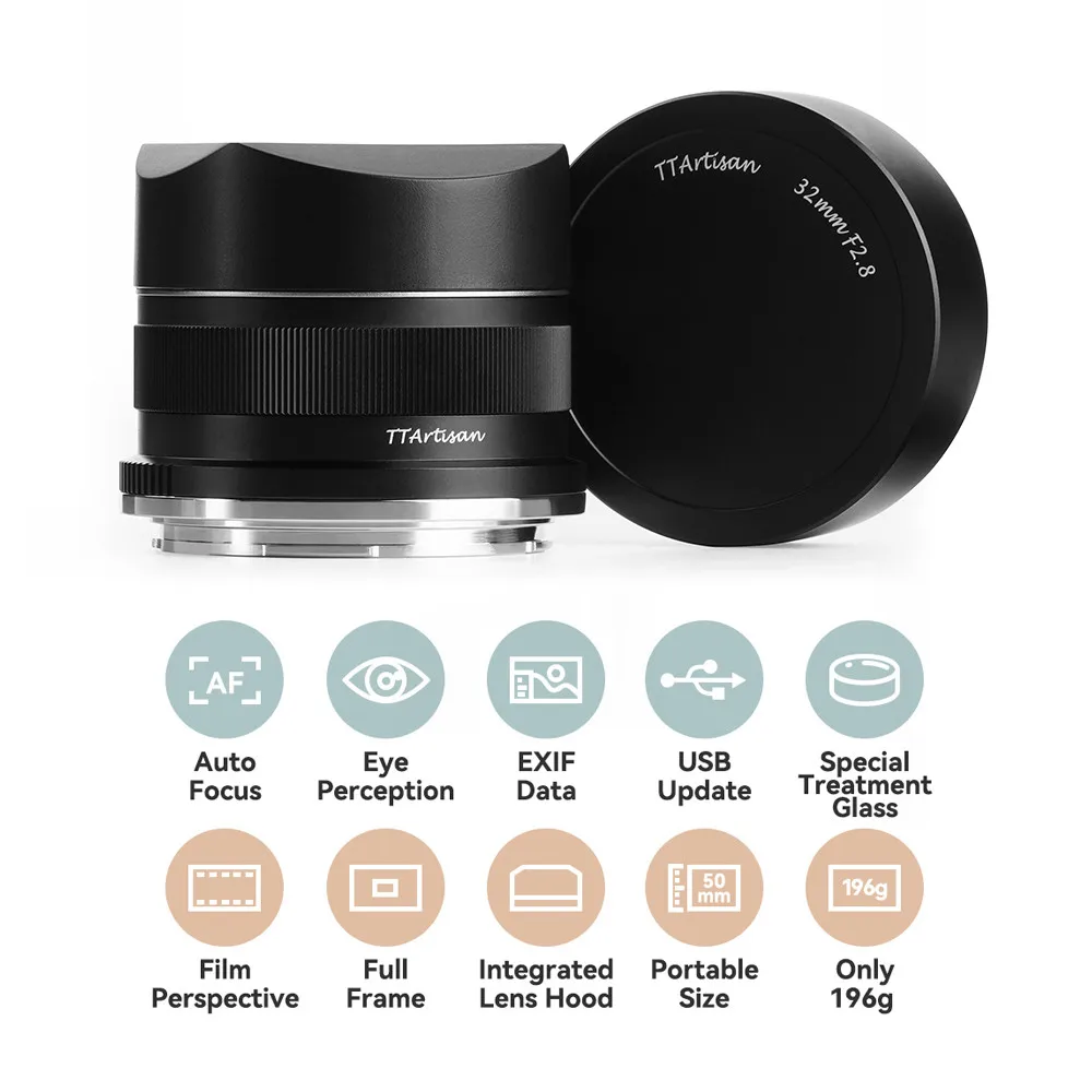 TTArtisan 32mm f2.8 Auto Focus Full Frame Wide Angle Prime Lens for Nikon Z Mount Z6 Z7 Z50 Zfc Z30 Z9 Camera