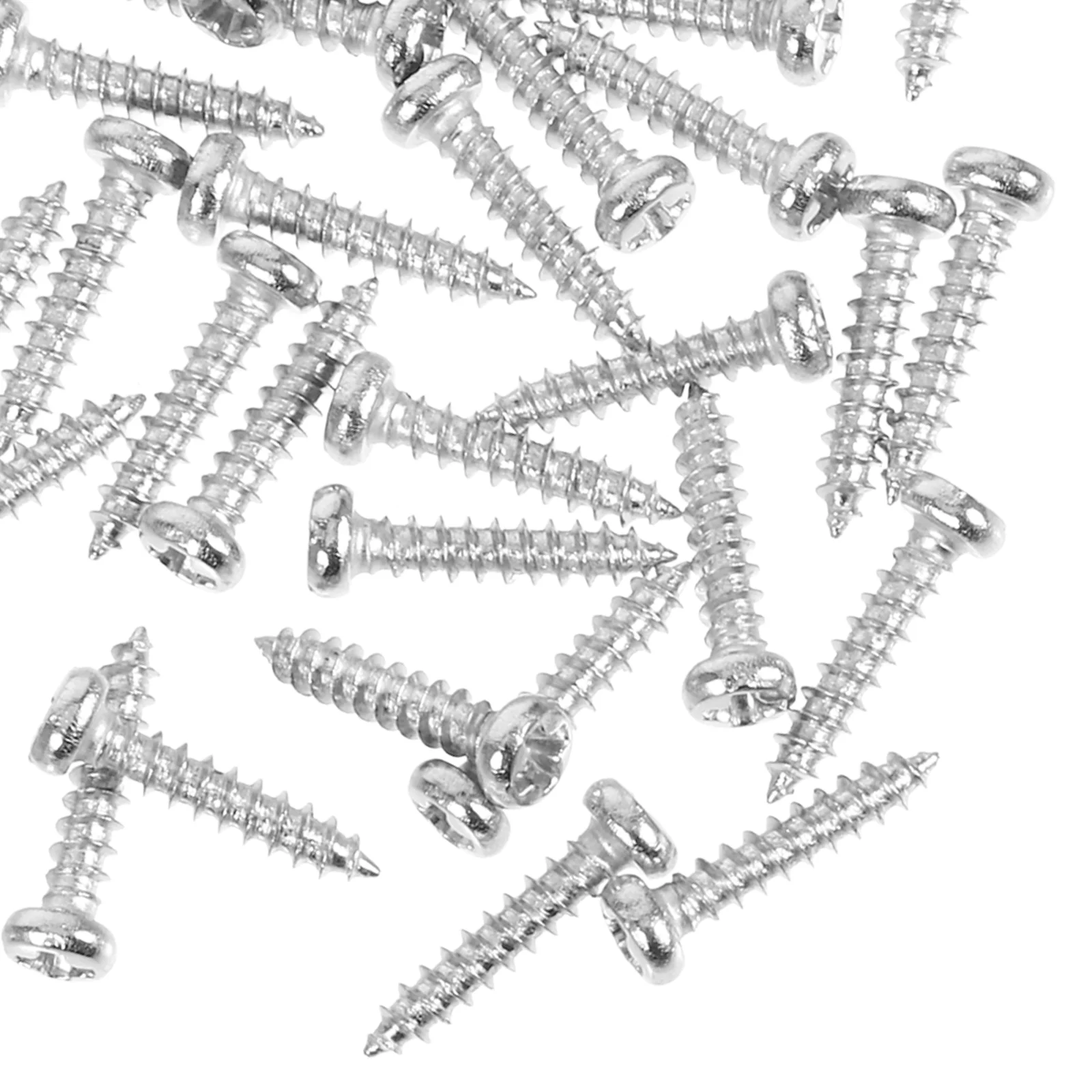 50 PCS Tuning Peg Tuning Key Screws Machine Heads Guitar Tuner Mounting Screws for Electric /Acoustic Guitar Bass 11 x 2 mm (Sil