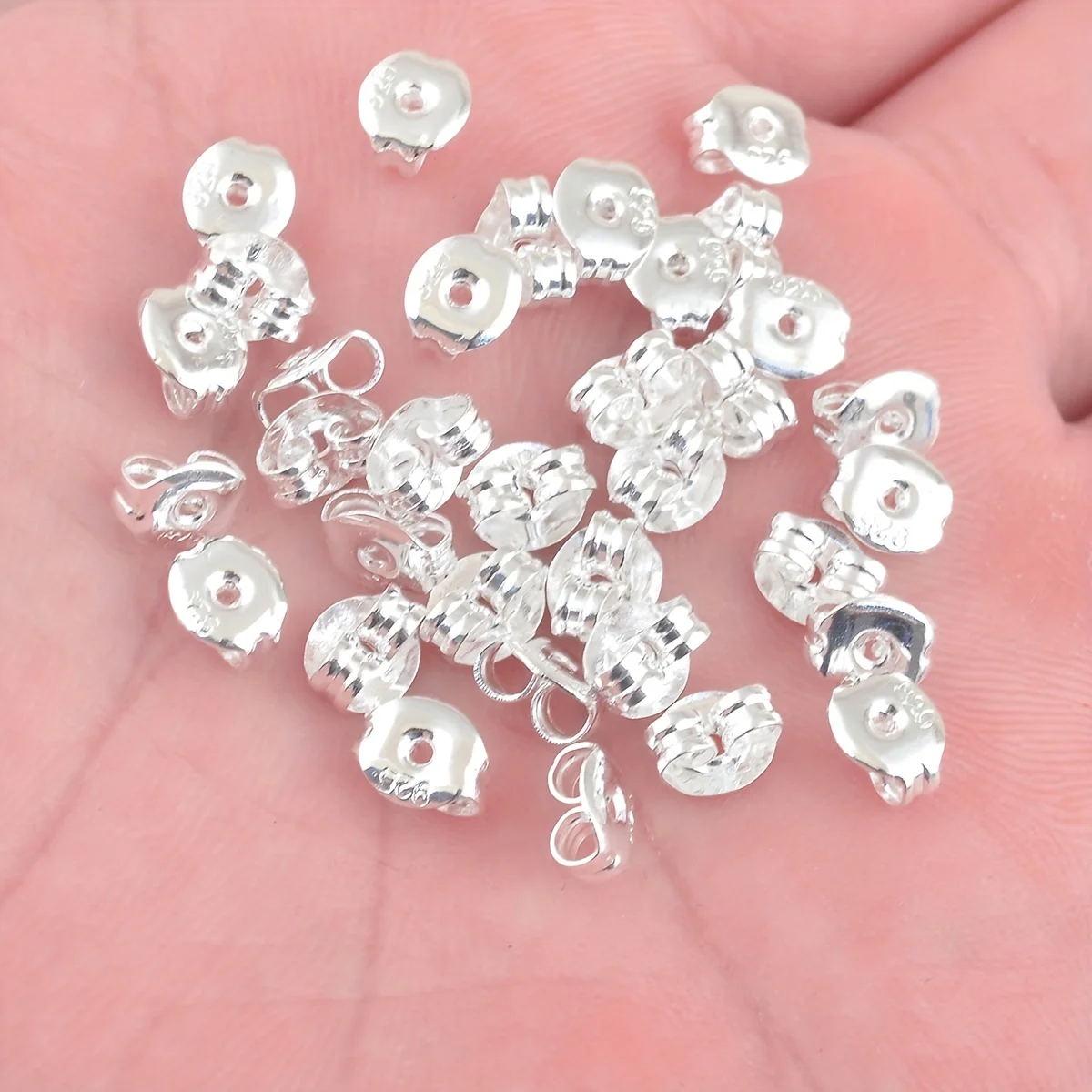 

Серьги из серебра 925 пробы с гипоаллергенным покрытием и противоскользящими заглушками для создания украшений своими руками