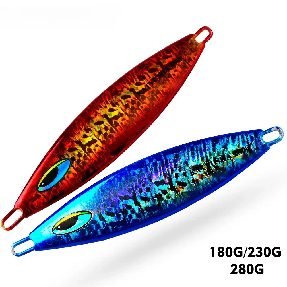 Slow-Rocking Lure 180g 230g 280g Iron Plate Road Sub-bait Luminous Sea Fishing Metal Hard Bait Boat Fishing Spanish Mackerel