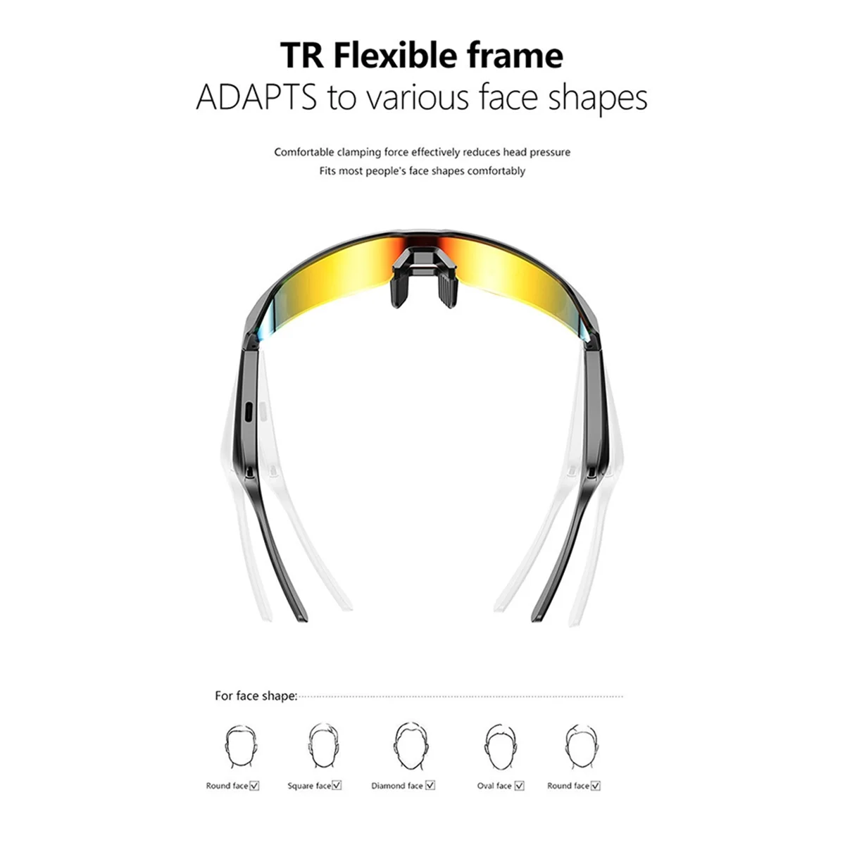 Отлично! Умные солнцезащитные очки Bluetooth с аудиовызовом и возможностью музыки, спортивные наушники-вкладыши для вождения