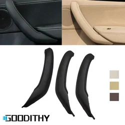Black Beige Left/Right Passenger Door Handle Leather Outer Cover Puller Trim For BMW X3 X4 F25 F26 2010 2011 2012 2013 2014 2015