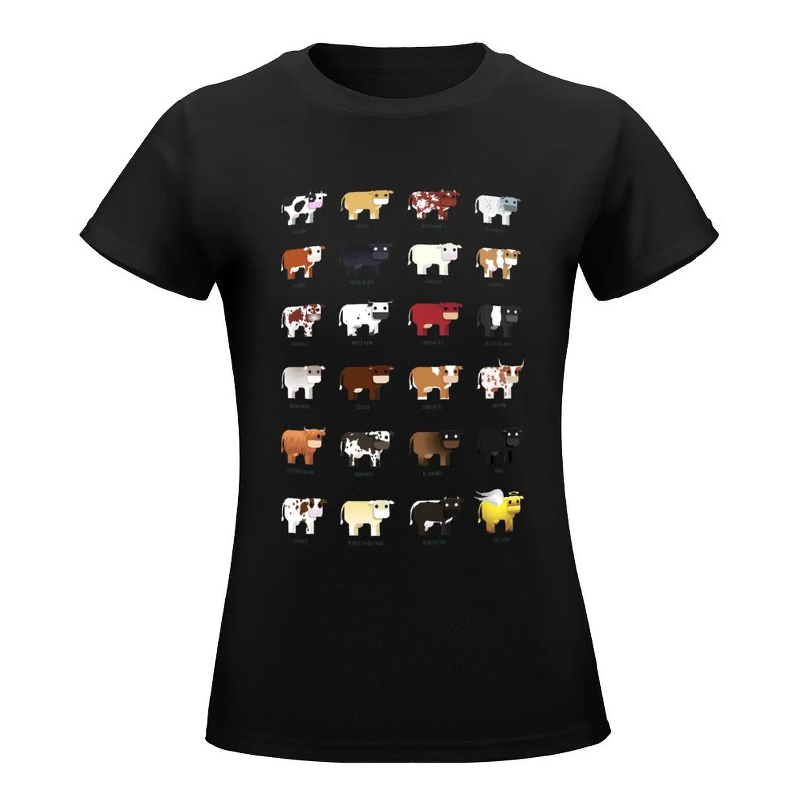 Bovine Variety T-Shirt Short sleeve tee aesthetic clothes cute t-shirts for Women