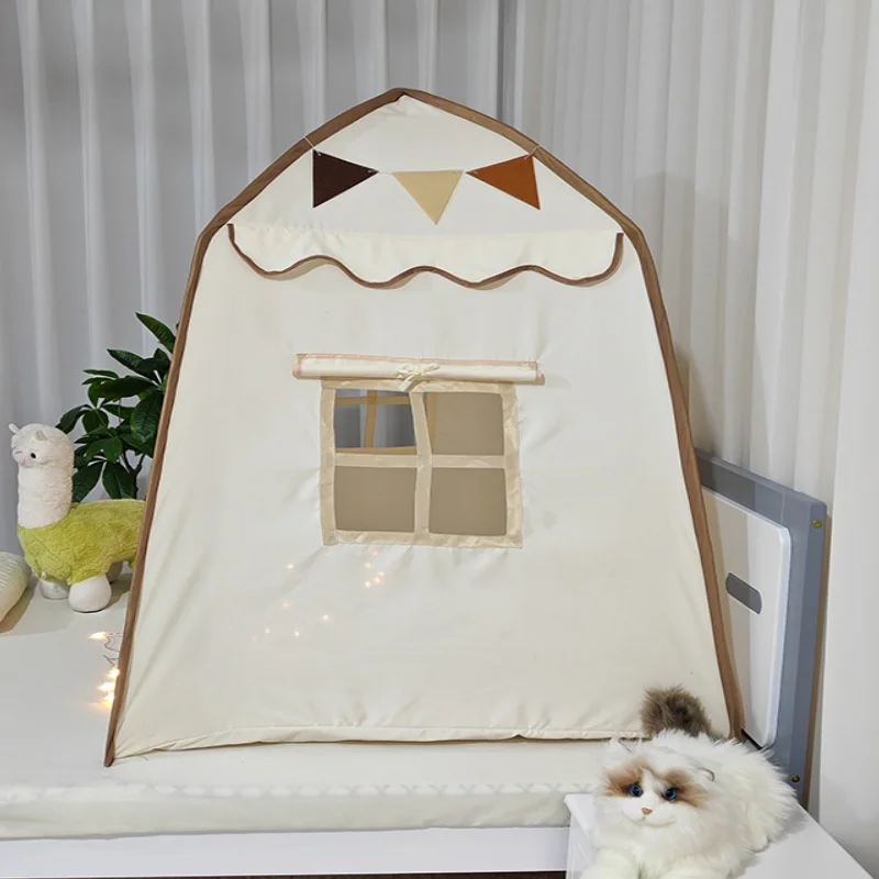 子供ベッドテント子供プレイテントポータブル折りたたみティーピー屋内屋外ドームテントままごとコテージドリームテントベッドの上