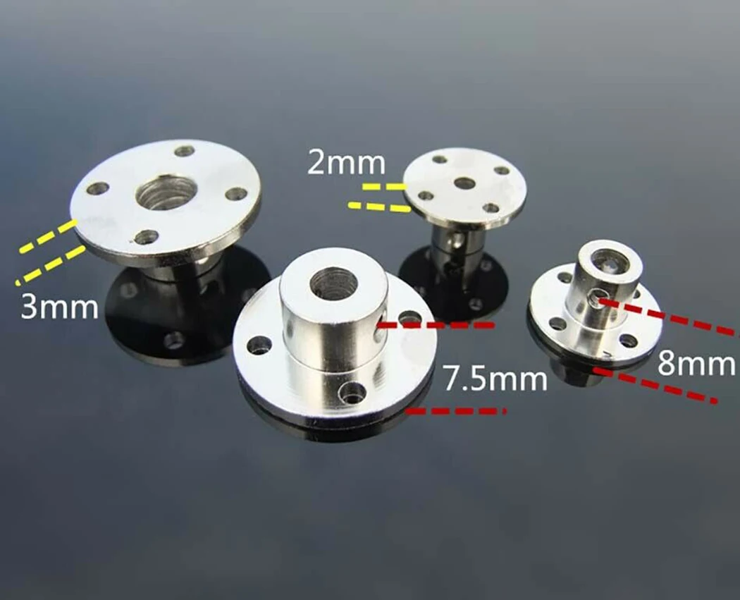 1PCS Rigid Flange Coupling Motor Guide Metal Shaft Coupler Support Fixed Bearing Seat #45 Steel Send Fixing Screws  3mm - 14mm