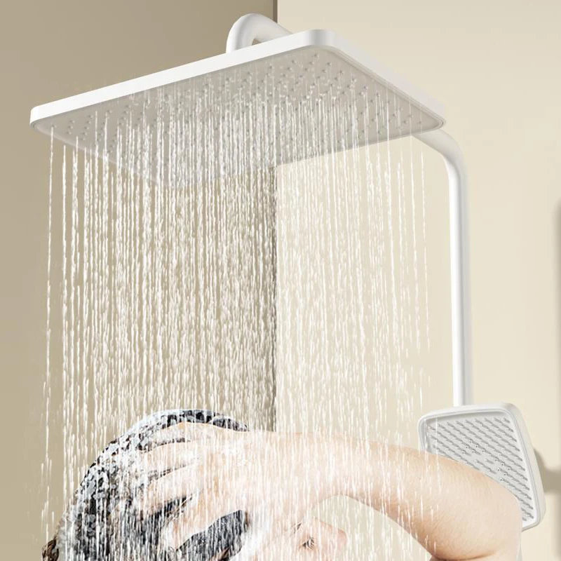 Ambient Light Rain Shower Set Bathtub Wall Mount SPA Rainfall Modern Shower System Bathroom LED Digital Hot Cold Mixer Faucets