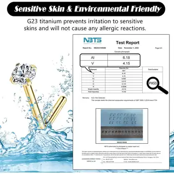 8 最佳銷售 鈦金屬鼻環 - №5
