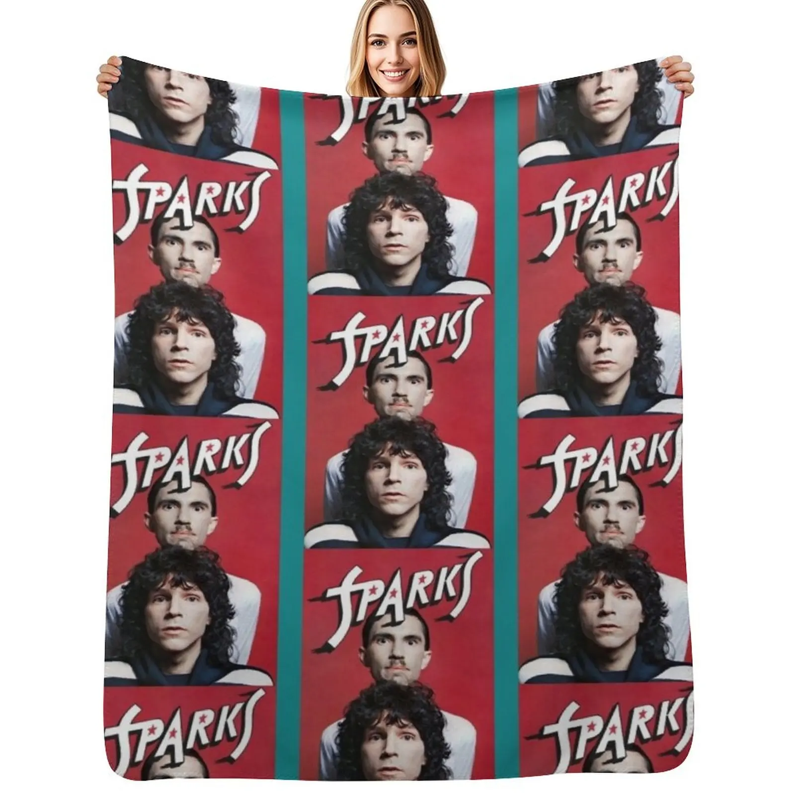 Retro Sparks Band Heaven Tribute Sticker Throw Blanket Hairy warm for winter Quilt Polar Blankets